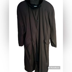 Ann Klein long trench coat in brown